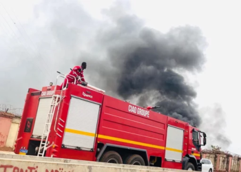 Guinée : Un incendie a secoué l’ancien dépôt de carburant de Kaloum