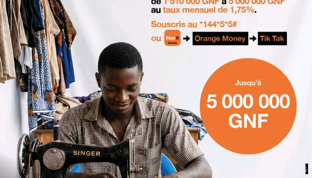 Orange Microfinance Guinée relève à 5 millions GNF le plafond de son service TIK TAK Crédit & Épargne