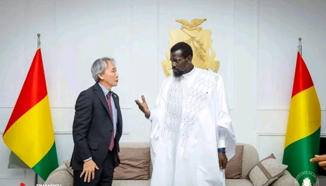 Guinée : les ambassadeurs du Japon et de l’Algérie reçus par le président de la République, Mamadi Doumbouya